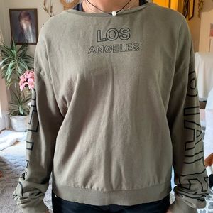 army green h&m sweater